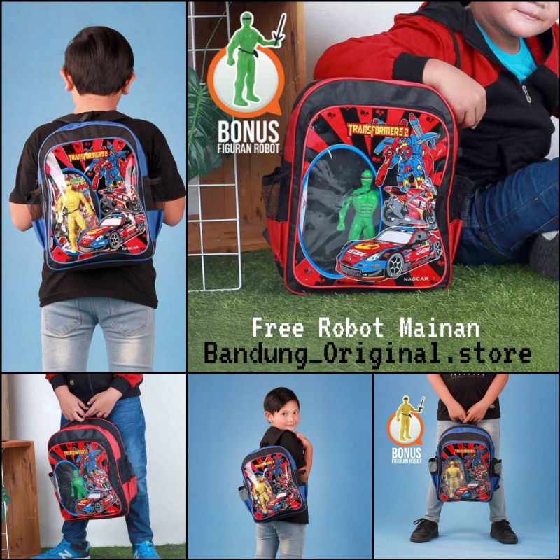 Murah Tas Anak Sekolah Pria Wanita Backpack Ransel Karakter Hero Paud Tk Sd