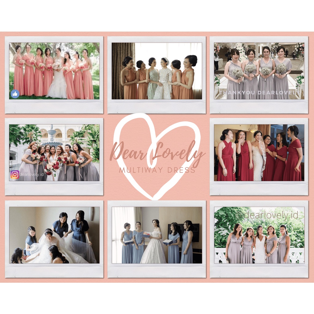 Dress Bridesmaid READY FREE KEMBEN Premium Convertible Dress Multiway Dress Seragam Bridesmaid Dress Pesta Dress Bridesmaids Dress Convertible Dress Infinity Dress Maxi Dress Pengiring Pengantin Dress Wedding Gown Marriage Party Pernikahan Bridal