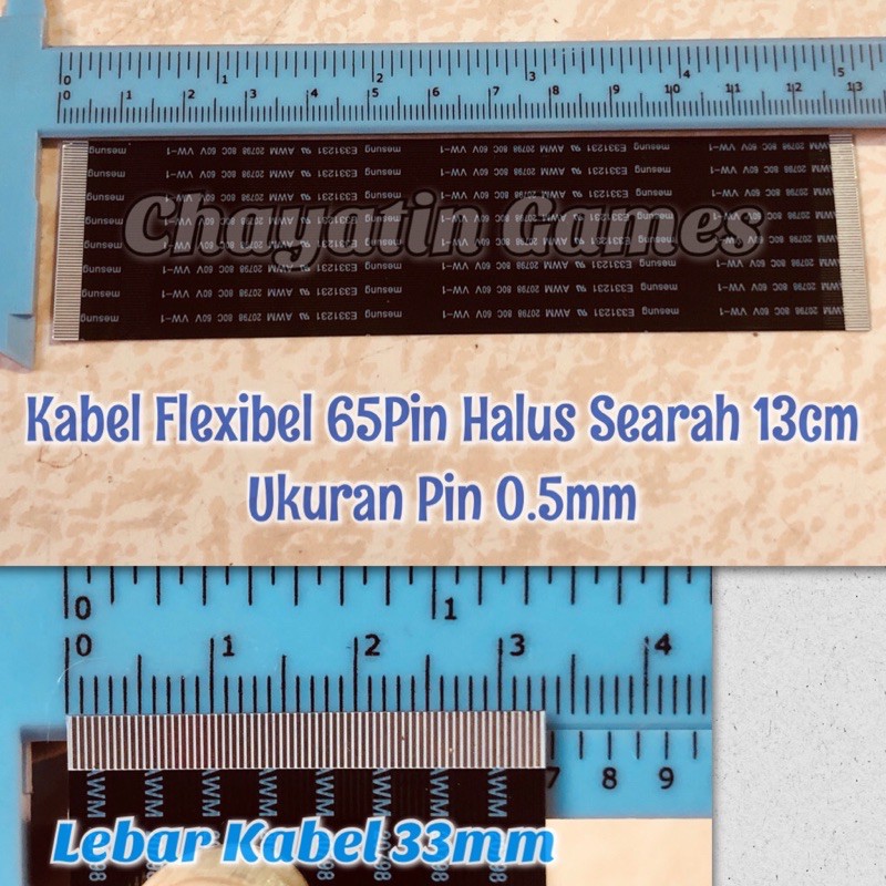 Kabel Flexibel 65 Pin Halus Searah Panjang 13cm - Ukuran Pin 0.5mm