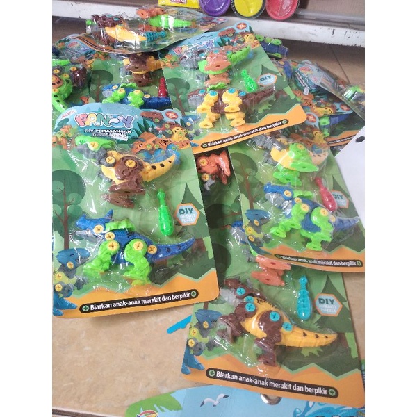 oketoys mainan DIY dino fancy dinosaurus dino bongkar pasang
