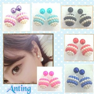 ANTING BULAT BELAKANG MUTIARA