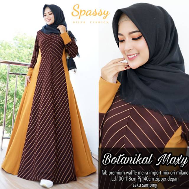 Botanikal Maxy Spassy Produk Spasy Terbaru Gamis Salur Gamis Ori Solo