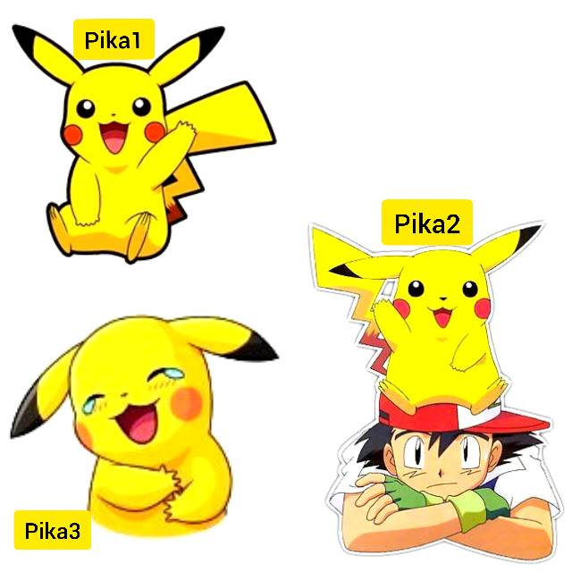 Tato Temporer pikachu pokemon jepang Stiker Tato Minimalis - PIKA