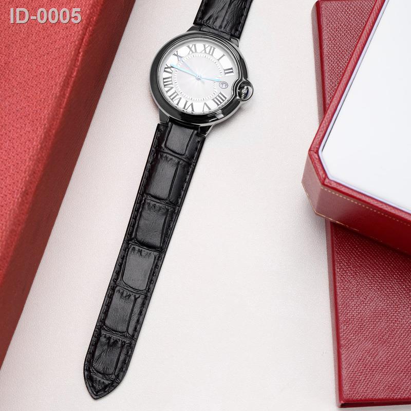 □Tiefman cocok untuk tali jam tangan Cartier biru kulit asli pria dan wanita
