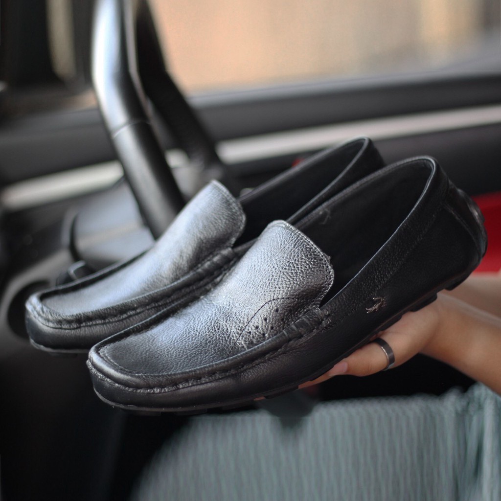 Sepatu Slip On Slop Pria Kulit Asli LACOSTE 10 Original Handmade Bandung
