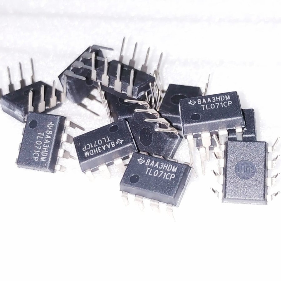 20-Pack TL071 Low Noise JFET Op-Amp IC Chips (DIP-8 Package)