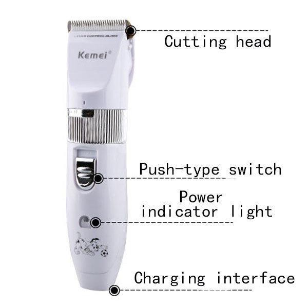 Kemei KM 107 Alat Cukur Bulu Hewan Anjing Kucing Pet Clipper Rechargeable Cukuran Kemei KM-107