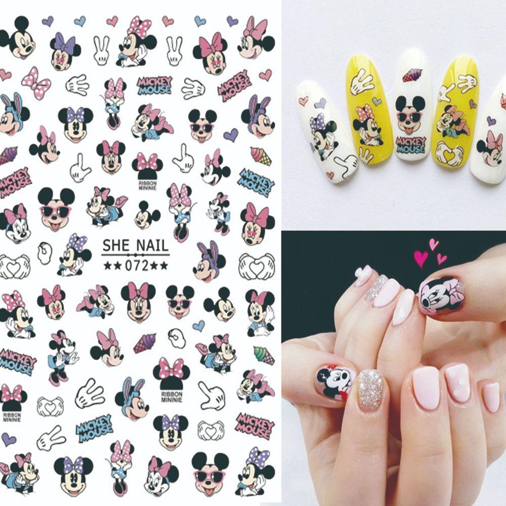 Mxbeauty Kartun Stiker Kuku Dumbo Lucu Manicure Minnie Transfer Decals Self Adhesive Nail Art Dekorasi