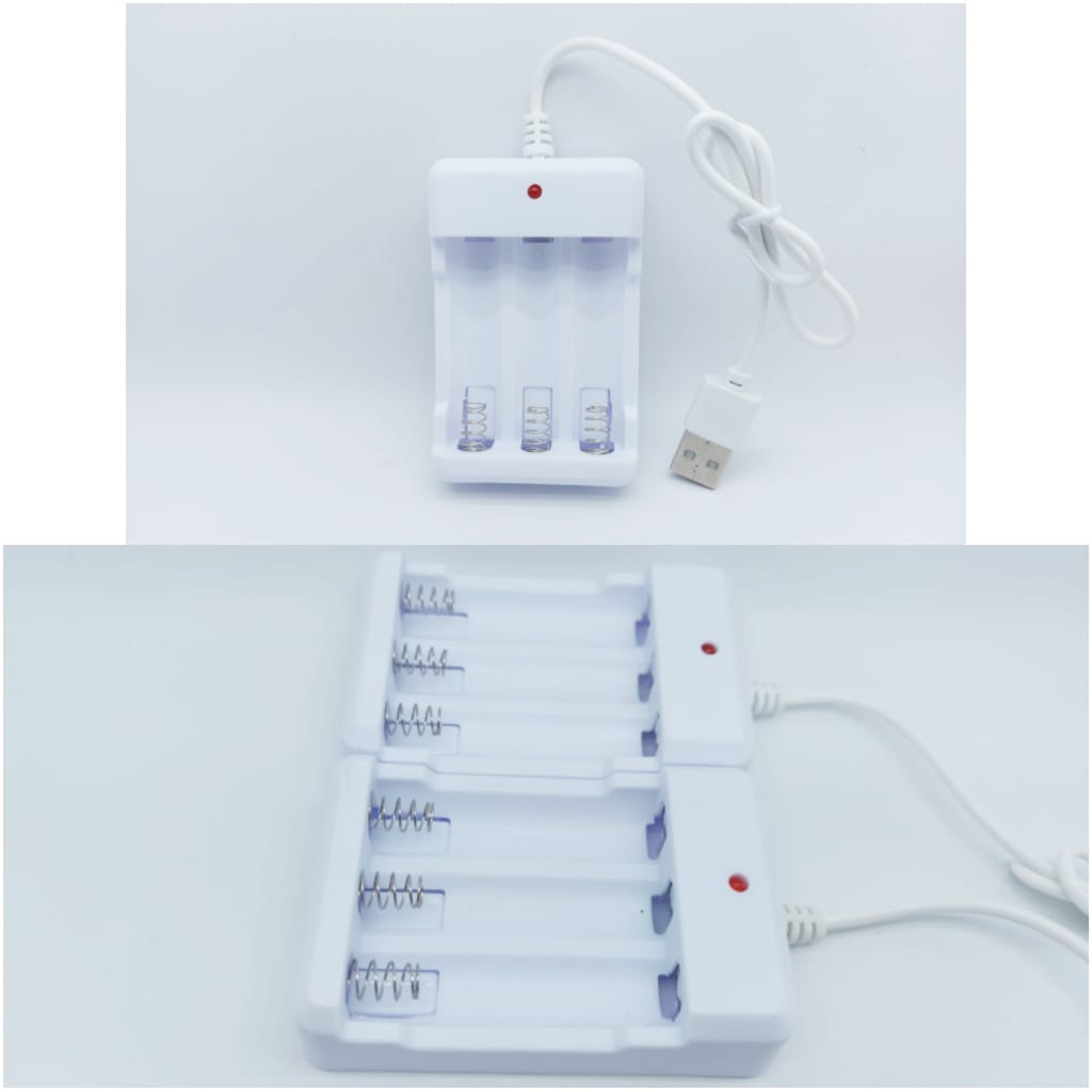 Charger Baterai AAA USB 3 Slot / Alat Cas Baterai A2 A3