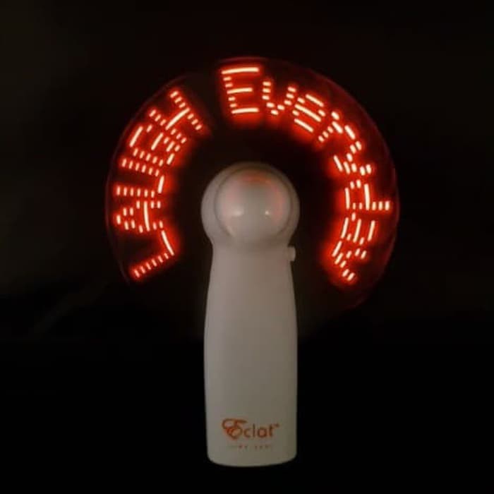 Eclat LED Mini Fan Dengan Pesan Souvenir Pernikahan Happy Wedding