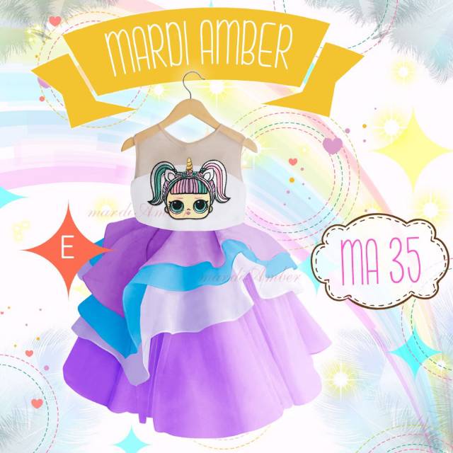 Baju Anak Dress Pesta Mardi Amber MA-35 Teen