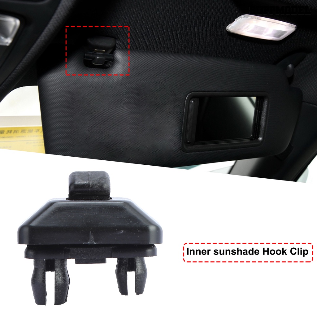 Suppmodel 2Pcs / Set Klip Kait Visor Mobil 8U Warna Hitam0857562A Untuk A1 A3 A4 A5 A6 A7 Q3 Q5