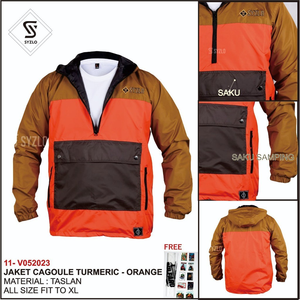 JAKET CAGOULE PRIA | JAKET SIMPLE PRIA | JAKET CAGOULE SAKU DEPAN | JAKET CAGOULE SIMPLE PRIA