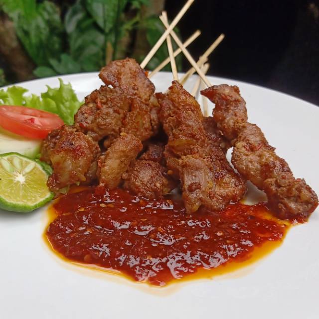 

Sate babi bumbu plecing 8 tusuk