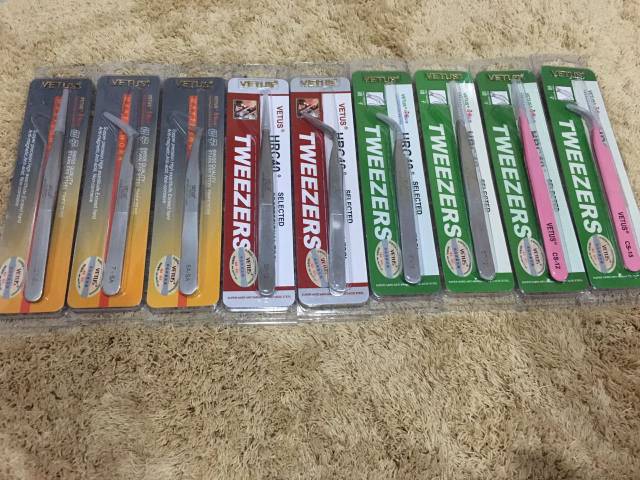 PINSET / TWEEZER ORIGINAL for EYELASH EXTENSION , SAMBUNG BULU MATA, LASH LIFT TERMURAH ORIGINAL PINSET RUNCING TIDAK TUMPUL bulumata extensions bulu mata