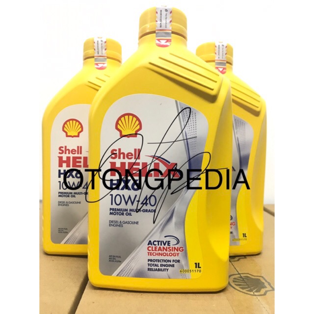 OliMesin Shell HX7 SAE10W/40 Galon 1 liter