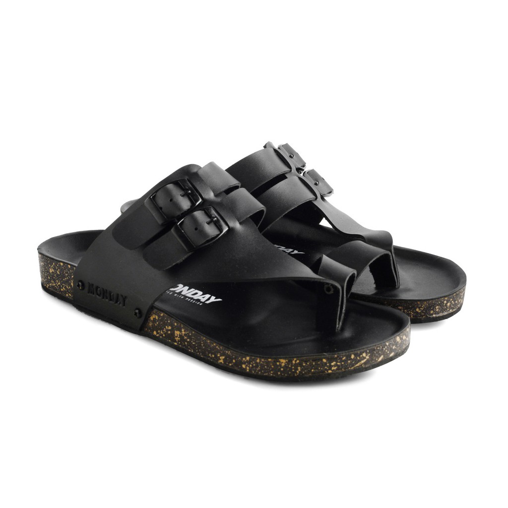 LUMIERE BLACK |ManNeedMe x Monday| Sandal Jepit Pria Casual ORIGINAL