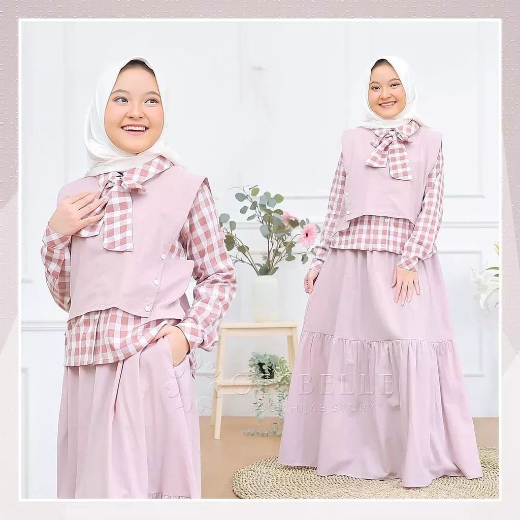 setelan rok anak perempuan motif kotak / baju setelan anak perempuan muslim / baju setelan anak perempuan mulim 10 tahun / baju setelan anak perempuan terbaru 2021 /baju setelan anak perempuan terbaru / rok set anak perempuan panjang / rok set anak peremp