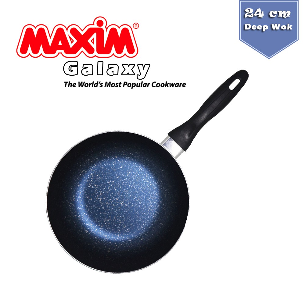 Maxim Wajan Galaxy Deep Wok 24 cm - Penggorengan Anti Lengket