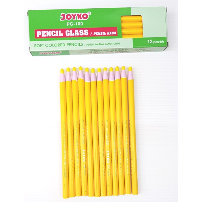 

Buruan Pensil Kaca Kuning Pencil Glass Isi 12 Pcs Dermatograph Pg 100 Terlaris