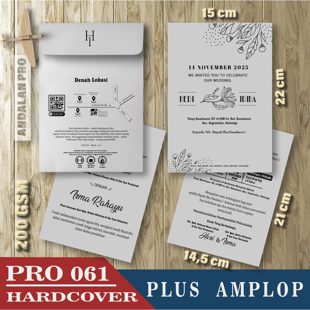 

Pro 061 HC Plus Amplop, Cetak Undangan Hardcover, Bisa Custom Desain Sendiri