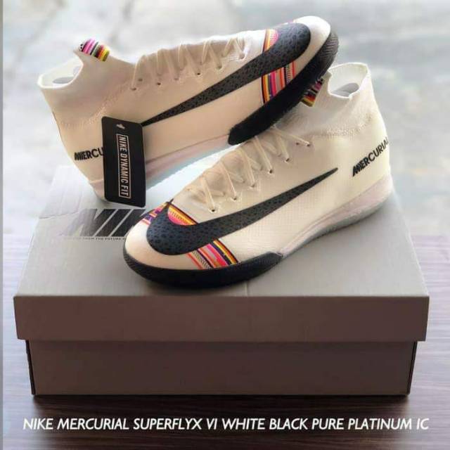 Jual Sepatu Futsal Nike Mercurial Superfly 6 Elite White Black Pure  Platinum IC | Shopee Indonesia