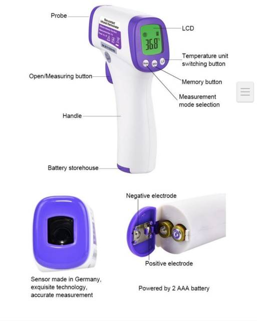 Termometer Digital Suhu Badan Termometer Infrared