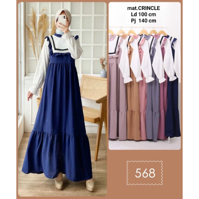 Gamis korean style crinkle terbaru