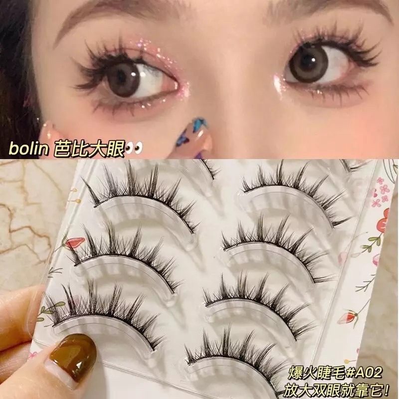 [F18] 5pairs 3D Fairy Princess Comics Eyelashes Lashs Natural Short Daily Eyelashes False Eyelash Extension Tools