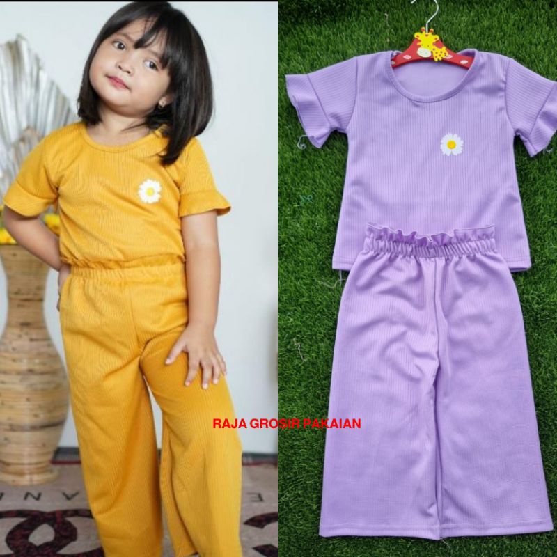 Setelan Anak Perempuan Knit Premium Usia 1-8 Thn