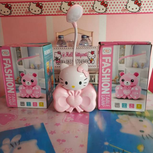 Lampu tidur atau lampu belajar hellokitty cas
