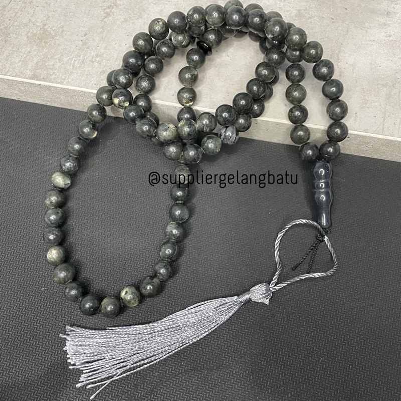 TASBIH BATU ALAM 99BUTIR LABRADOR NATURAL ASLI