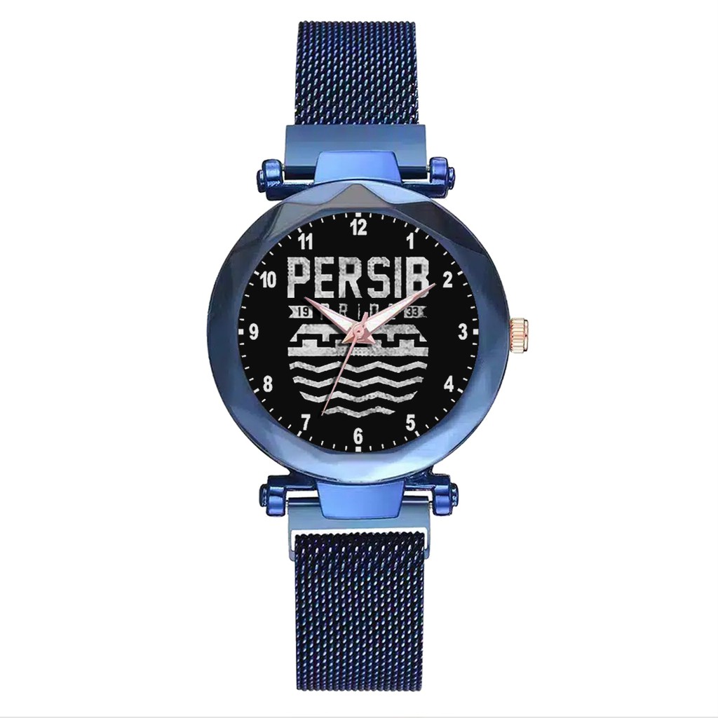 Jam Tangan Wanita Custom - Ladies Viking PERSIB MOTIF 10 Free Box &amp; Batre Cadangan