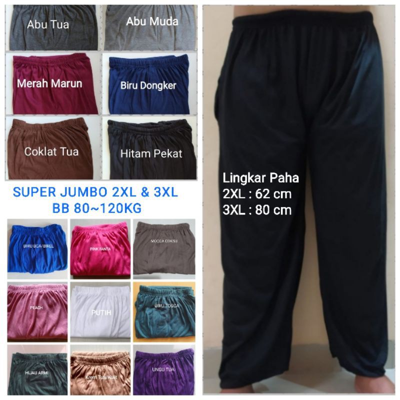 Celana Los SUPER JUMBO 2XL-3XL -Kaos Rayon Adem- Celamis- Celana Tidur- Celana panjang sehari-hari