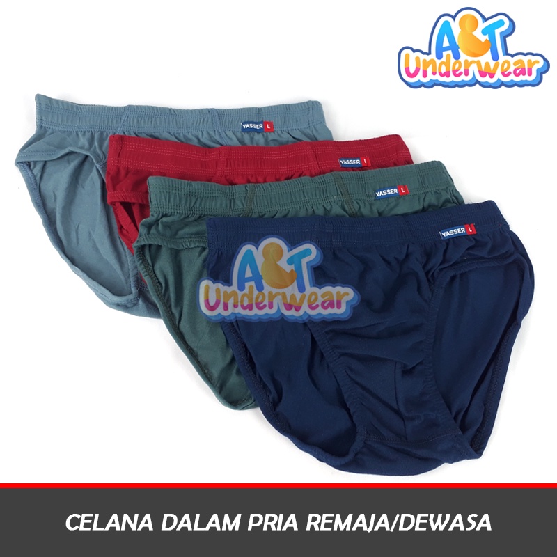 AT363-Yasser Celana Dalam Pria Remaja dan Dewasa/CD Pria Polos