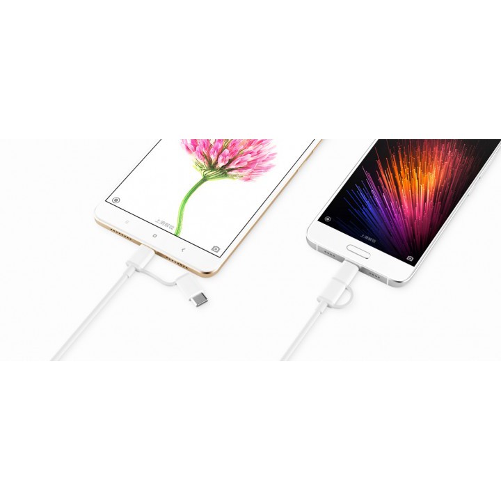 Data Cable Micro Type-C 30CM XIAOMI 2in1 Data Cable Micro USB and USB Type-C 30CM