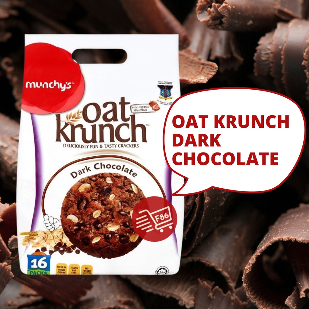 Munchy's Oat Krunch Rasa Dark Chocolate Kacang Strawbery 390g