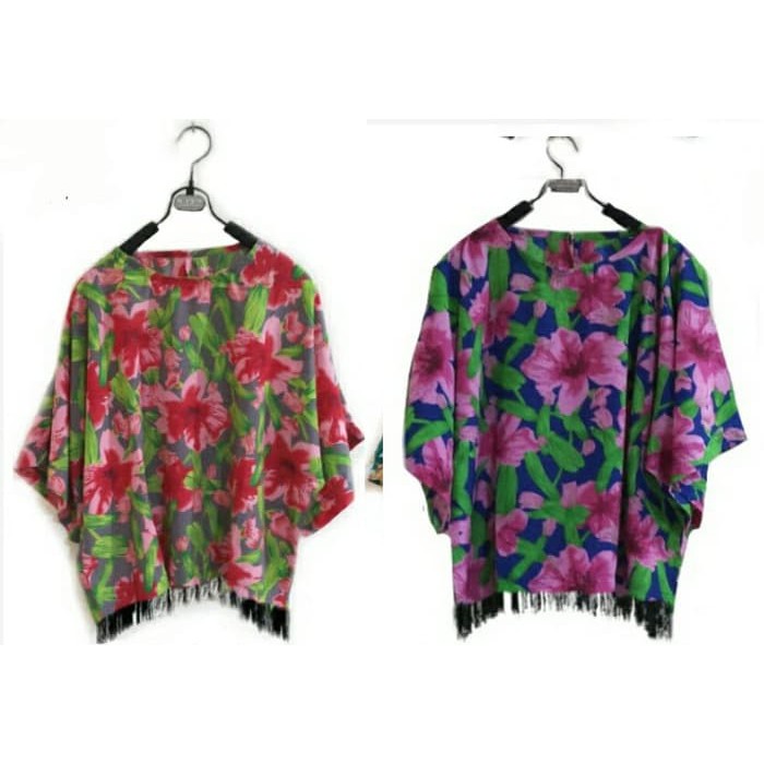 Ready     Blouse Crop Floral Rumbai