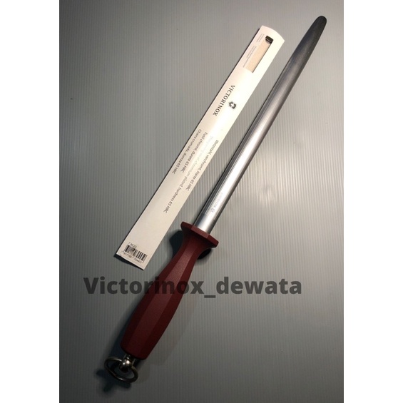 victorinox asahan /sharpening steel/honing stik oval 30cm red kode 7.8623