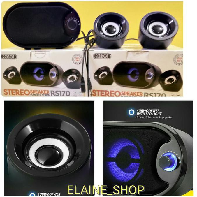 Speaker Aktif Robot RS170 portable speaker for computer & laptop Led