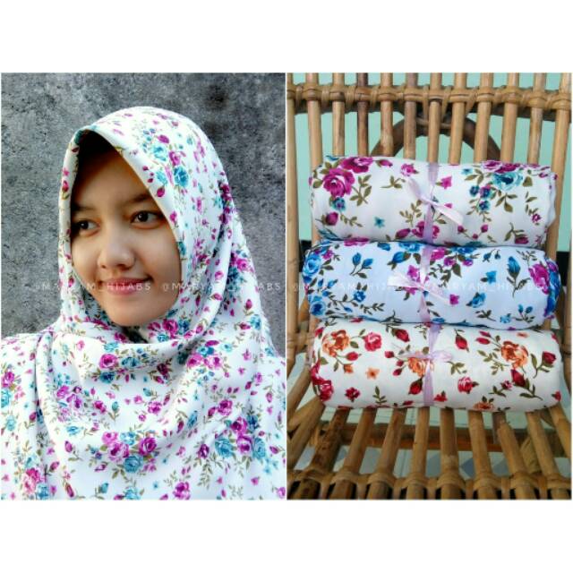 Jilbab motif bunga