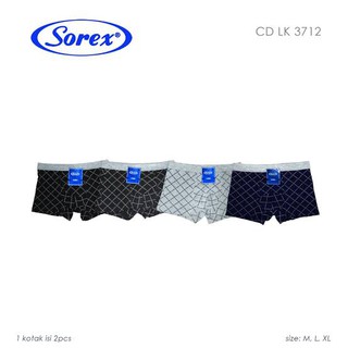 SOREX Celana  Dalam Pria  Boxer Katun  Tebal 1 CD Shopee  