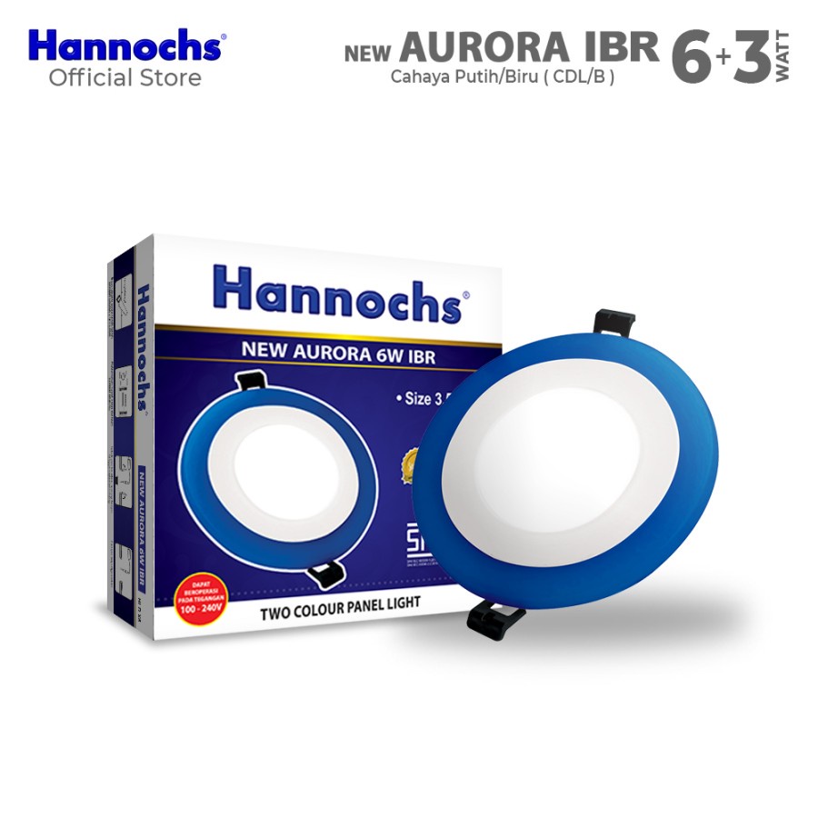 Lampu Downlight LED Hannochs Aurora 6W Decorative 2 warna Tanam plafon