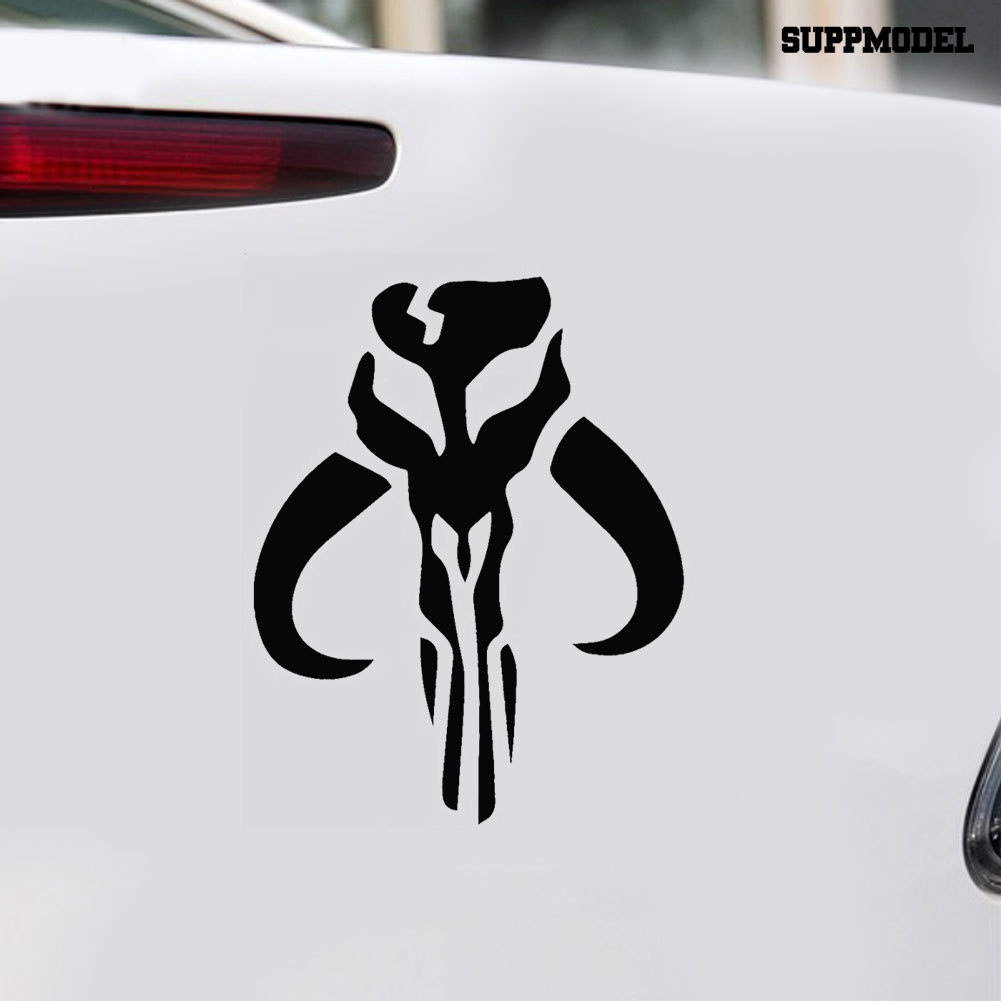 Stiker Motif Tengkorak Mandalorian Untuk Dekorasi Bodykaca Jendela Mobil