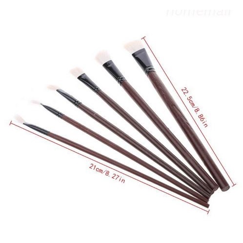 Acrylic Painting Flat Brush - Kuas Lukis Untuk Cat Akrilik (6pcs)