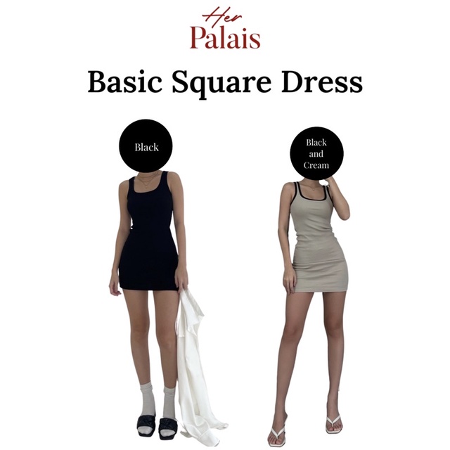 Herpalais Basic Square Tank Dress