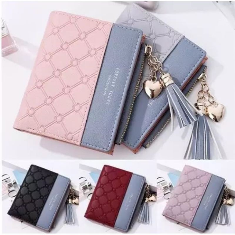 DK11 Dompet Kulit Lipat Wanita Forever Youth D53