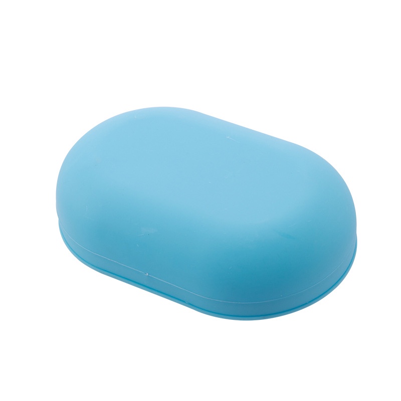 Candy Color Oval Soap Case with Cover / Travel Portable Sealed Waterproof Soap Box