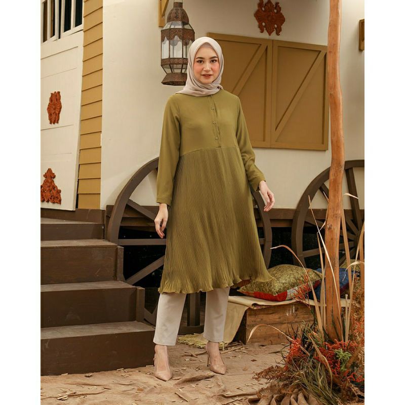 LUMA TUNIK HEAVEN LIGHTS - OLIVE S HL