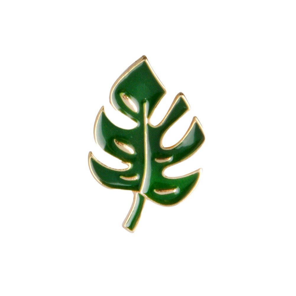 Bros Pin Enamel Desain Kaktus/Pohon Kelapa Gaya Simpel-H03